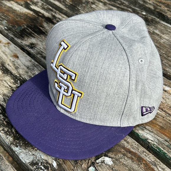 New Era 9 Fifty LSU Tigers Adjustable Baseball Cap/Hat. Gray/Purple. - Picture 2 of 6